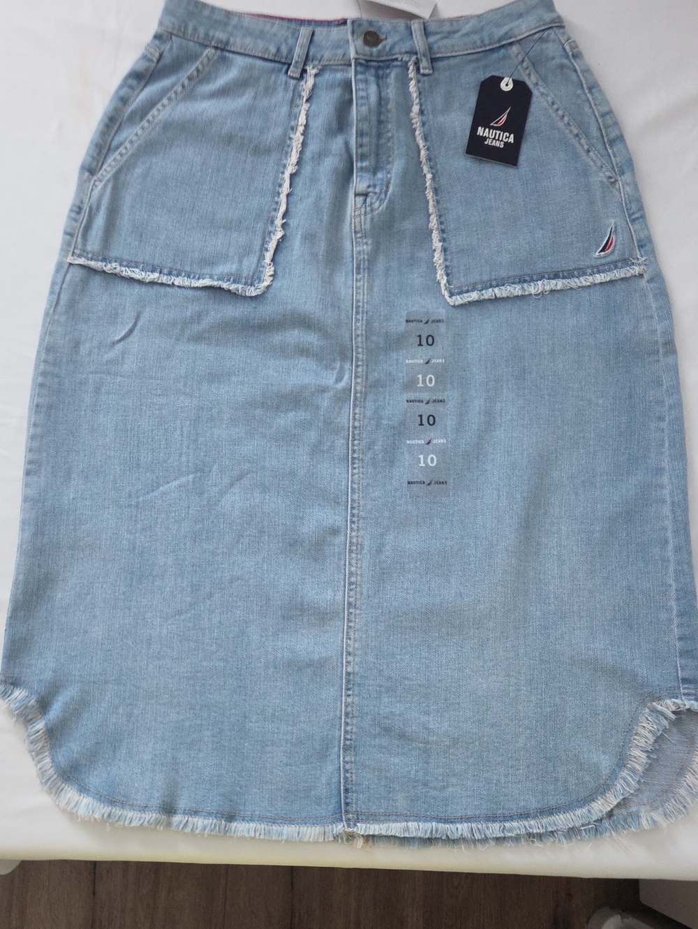 Beautiful Jean Skirt, With Fringe. Wear With A Pair Of Boots And Dance The Night